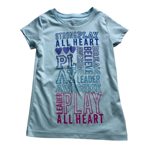 Champion Blue Short Sleeve Athletic Graphic Tee Shirt - Picture 1 of 3